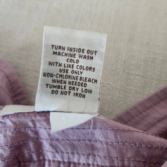 6 MERONA knee length SKIRT lined embroidered pink mauve 100% cotton dusty rose - Picture 5 of 9